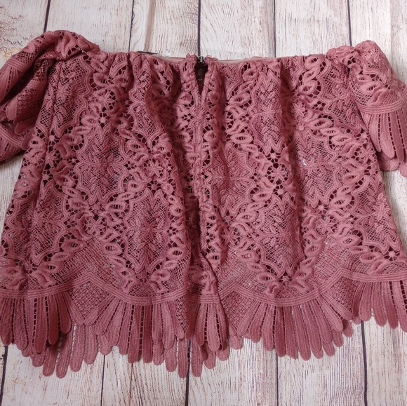 Lovers + Friends Mauve Embroidery Blouse - Picture 2 of 8